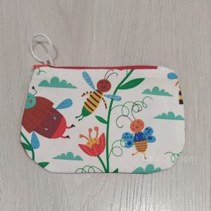porte monnaie en tissu motifs abeilles