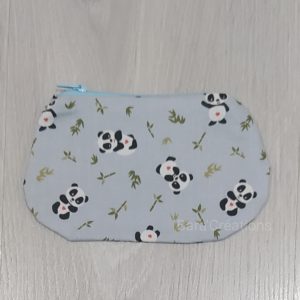 porte monnaie en tissu motifs pandas